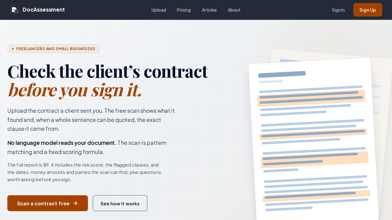 DocAssessment screenshot