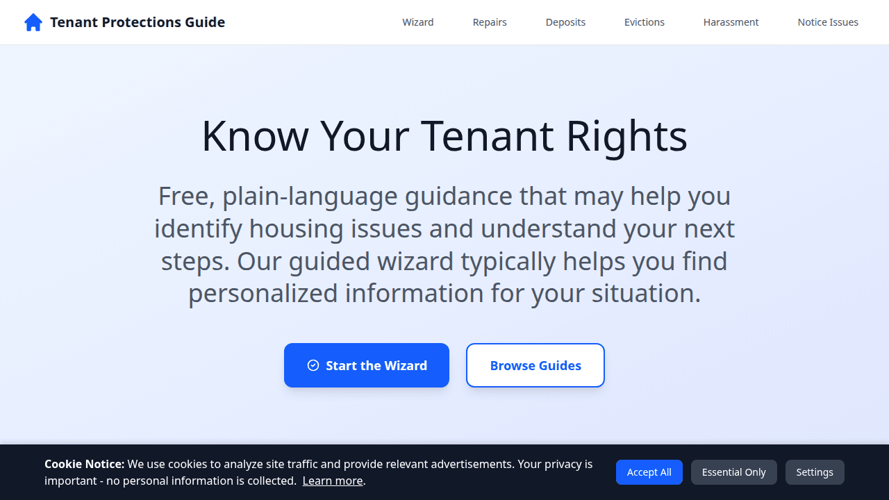 Tenant Protections Guide screenshot